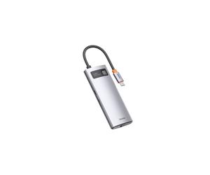 Adaptateur HUB USB 3.0 Baseus 6-en-1 Type-C pour téléphone tablette pour ordinateur portable - Gris