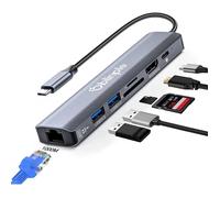 Adaptateur Hub USB C 7-en-1 UGREEN: HDMI 4K 60Hz, Ethernet Gigabit, Lecteur SD/TF, PD 100W, 2 USB 3.0 pour MacBook/iPad/Tablette.