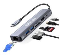 Adaptateur Hub USB C 7-en-1 UGREEN: HDMI 4K 60Hz, Ethernet Gigabit, Lecteur SD/TF, PD 100W, 2 USB 3.0 pour MacBook/iPad/Tablette