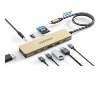 Adaptateur Hub USB C HDMI: 9-in-1 Multiport Hub avec 4K HDMI USB3.0 Type-C PD 3.5mm AUX and TF/SD Lecteur de Carte, Dock USB C Compatible pour MacBook Pro/Air iPad iPhone Surface Book, etc. Appareils