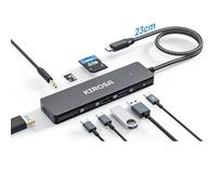 Adaptateur Hub USB C HDMI: 9-in-1 Multiport Hub avec 4K HDMI USB3.0 Type-C PD 3.5mm AUX and TF/SD Lecteur de Carte, Dock USB C Compatible pour MacBook Pro/Air iPad iPhone Surface Book, etc. Appareils