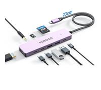 Adaptateur Hub USB C HDMI: 9-in-1 Multiport Hub avec 4K HDMI USB3.0 Type-C PD 3.5mm AUX and TF/SD Lecteur de Carte, Dock USB C Compatible pour MacBook Pro/Air iPad iPhone Surface Book, etc. Appareils