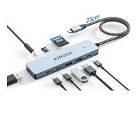 Adaptateur Hub USB C HDMI: 9-in-1 Multiport Hub avec 4K HDMI USB3.0 Type-C PD 3.5mm AUX and TF/SD Lecteur de Carte, Dock USB C Compatible pour MacBook Pro/Air iPad iPhone Surface Book, etc. Appareils