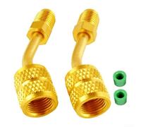 Adaptateur HVAC Pivotant 360° pour Mini Split R410A | Laiton pur , conversion 5/16" pour vers 1/4", pour idéal pour R410A, résistant à la corrosion