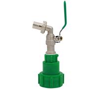 Adaptateur IBC avec robinet à boisseau sphérique métallique DN 50, 2 pouces - avec protection anti-rotation