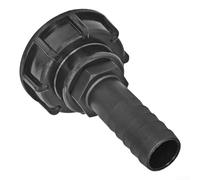 Adaptateur IBC cannelé de 2,5 cm avec bouchon à vis S60 x 6 pour un contrôle fiable du débit d'eau à partir de réservoirs de stockage de grand volume en extérieur