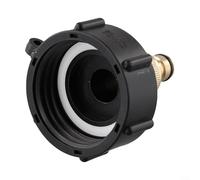 Adaptateur IBC pour réservoir d'eau de pluie, 1,9 cm avec filetage épais S60x6, compatible avec les conteneurs de 640 L à 1000 L, construction en laiton ou PP, équipement d'arrosage de jardin