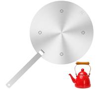 Adaptateur Induction 16cm 20cm 24cm Adaptateur Plaque Induction avec Poignée Amovible Diffuseur de Chaleur pour Gaz Alliage d'Aluminium Supraconducteur pour Casserole Moka Pot Pot Verre (Argent 20cm)