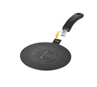 Adaptateur Induction 20 cm avec Poignée Amovible Isolante - Ne CHANGE PAS de Couleur après utilisation -Plaque Diffuseur de Chaleur avec Revêtement Haute Température Noir - Disque Relais Induction/gaz