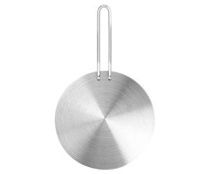 Adaptateur Induction, Plaque Induction Universelle Disque Adaptateur Plaque de Diffusion de Chaleur en Acier Inoxydable Diffuseur à Induction avec poignée et Base séparables(20cm)