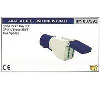 Adaptateur Industriel Fiche 2 Poly + Sol 16A Cee (IP44) / Prise