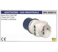 Adaptateur Industriel Fiche 2 Poly + Sol 16A Cee Prise Schuko