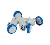 Adaptateur industriel triple prise couleur 2P + T16 A CEE bleu - IP67. Prise de couleur 3 x 2p + T16 A bleu - IP67.