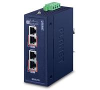 Adaptateur injecteur PoE PLANET IPOE-270 Multi-Gigabit 10/100/1000/2500/5000 Mbps IEEE 802.3bt 48-56V IP30 bleu