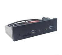 Adaptateur interne USB 3.2 Gen 1 pour panneau avant - Audio de type A pour convertisseur de fente SD - Transfert de données 5 Gbit/s Boîtier PC Mod 12,5 x 10 cm