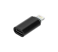 Adaptateur iPhone Lightning vers USB-C femelle Charge et Synchro - Noir