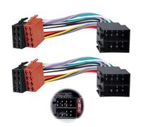 Adaptateur ISO Autoradio Universel: 2 Pièces Faisceau Autoradio Connecteur ISO Autoradio, Faisceau de Câblage 16 Broches pour VW, FIAT, Opel Corsa B C, Opel Astra F G