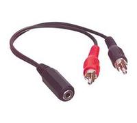 Exertis Connect Adaptateur audio Jack 3,5 mm vers 2 x RCA mâle – 0,20 m