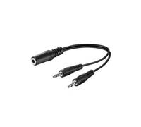 Adaptateur Jack 3.5mm Femelle stéréo / 2 x jack 3.5 mm Mâle mono 0.20 m