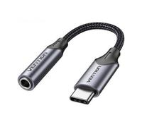Adaptateur Jack Audio Vention 3,5 mm Femelle vers USB-C - 0,10 m - Couleur Gris
