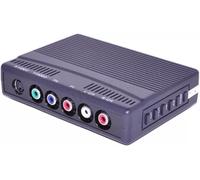 Adaptateur Jack 3,5mm femelle, VGA femelle (D-sub DE-15) et vers YUV femelle, RCA femelle et Jack 3,5mm femelle (Blanc)