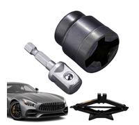 Adaptateur Jack A Ciseau - Attache De Perceuse Stabilisateur Pour Outil De Conversion Résistant à la Rouille, Accessoire De Réparation De Voiture Durable Et Durable | Convertisseur Jack Pour