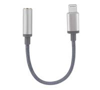 mooov Adaptateur Audio MFI à Jack Femelle 3,5 mm pour iPhone iPad 0,15 m - gris - 640064