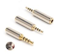 Adaptateur Jack Audio 2.5mm vers 3.5mm & 3.5mm vers 2.5mm - Lot de 3 Adaptateurs Audio Stéréo - Connecteur Plaqué, Haute Qualité Audio Hi-Fi, Plug and Play, Compatible Smartphone, Ordinateur, MP3