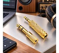 Adaptateur Jack Audio Convertisseur, pour Beyerdynamic Headphones | Adaptateurs audio plaqués or avec connecteurs cuivre pour conversion 3,5 mm et 6,35 mm avec transmission stable
