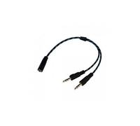 Adaptateur Jack Audio Stéréo 2 MALES x 1 FEMELLE EN CABLE 25CM AUD