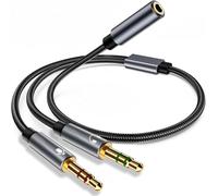 Adaptateur Jack Audio Stéréo 3,5Mm, Audio Double Jack Adaptateur Splitter Y Micro Casque, 3.5Mm Femelle À 2 Dual 3.5Mm Mâle Pour Gaming Headset, Earphone, Speaker, Desktop, Laptop, Ps4[Z41]