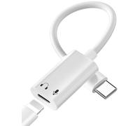 Adaptateur Jack Audio USB C vers Lightning pour iPhone 16 15 Pro Max Plus iPad 10,Type C vers Lightning Adaptateur AUX Audio Casque avec DAC Puce pour iPad Pro Mini 6 Air 4th Air 5th S23 FE Ultra A55