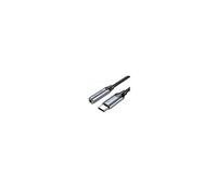 Adaptateur Jack Audio Vention 3,5 mm Femelle vers USB-C - 0,10 m - Couleur Gris