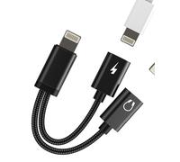 Adaptateur Jack Double Lightning Casque pour Apple iPad Accessoires Aux Chargeur Câble Adaptateur Audio Écouteurs Câble Headphone Répartiteur pour iPhone 14 13 Charge Autoradio Casque Dongle ip-NLFX