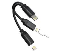 Adaptateur Jack Lightning 2-en-1 Audio Écouteurs Convertisseur Microphone Casque Accessoires Aux Câble Auxiliaire Voiture Dongle Écouteurs Chargeur pour iPad pour iPhone pour Apple 14 13 12 11 Pro Max