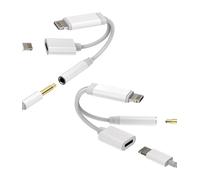 Adaptateur Jack Lightning A 3,5 mm(2 Pack) pour IPhone14 Casque Chargeur AUX Audio Câble Accessoires Câble Adaptateur Écouteurs SDoppiateur Charge Headphone 2 en 1 Pour Apple MFI Certified iPad