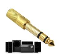 Adaptateur Jack pour écouteurs - Convertisseur audio stéréo femelle de 6,35 mm à 3,5 mm, adaptateur quart de pouce vers mini jack | Prise audio durable pour amplificateur, guitare, haut-parleur
