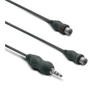 Adaptateur jack stéréo 3,5 mm fem./2 RCA fem 0,1 m
