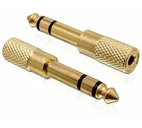 Adaptateur jack stéréo femelle 3,5 mm vers mâle 6,35 mm