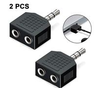 Adaptateur jack stéréo, idéal pour connecter deux casques à un seul port audio.