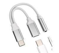 Adaptateur Jack USB C vers Ecouteur 3.5mm(2en1) Casque Chargeur Cable Écouteur AUX Audio Câble Compatible pour Samsung Apple iPhone 15 Pro Max Plus iPad Xiaomi Huawei Adapteur Voiture Auxiliaire