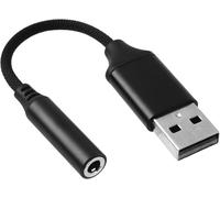 Adaptateur Jack USB,Carte Son Externe,Adaptateur Jack USB Audio vers Jack 3,5 mm pour Écouteurs PC Casque Microphone Enceinte Haut Parleur (Remarque: Ne Convient Pas Aux Téléviseurs)