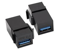 Adaptateur jack USB Keystone, 2 parties, disque de sortie USB 3.0 femelle vers femelle, connecteur d'extension de plaque murale USB pour salon, hôtel, chambre à coucher, etc