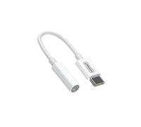 Adaptateur Joyroom USB-C vers prise jack 3,5 mm compatible avec les Samsung S20 à S24 (Blanc)