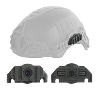 Adaptateur Lampe pour Casque, Support Latéral Picatinny Rotatif 360°, Extension 3 Fentes, Installation Rapide, pour Casques à Rail(Green)