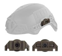 Adaptateur Lampe pour Casque, Support Latéral Picatinny Rotatif 360°, Extension 3 Fentes, Installation Rapide, pour Casques à Rail(Brown)