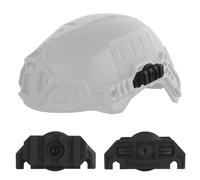 Adaptateur Lampe pour Casque, Support Latéral Picatinny Rotatif 360°, Extension 3 Fentes, Installation Rapide, pour Casques à Rail(Black)