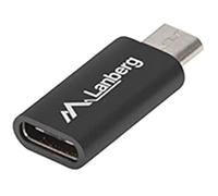 Adaptateur LANBERG AD-UC-UM-01 MicroUSB Mâle vers USB Type-C Femelle - Noir