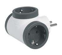 Adaptateur latéral triple x 2P+T 10 ou 16A blanc (Legrand 050662)