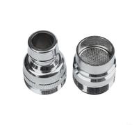 Adaptateur Lave-vaisselle 2 en Acier pour Robinet - Raccord Snap Rapide avec Aérateur Intégré pour Évier de Cuisine - Taille 0.8+0.6 Pouces